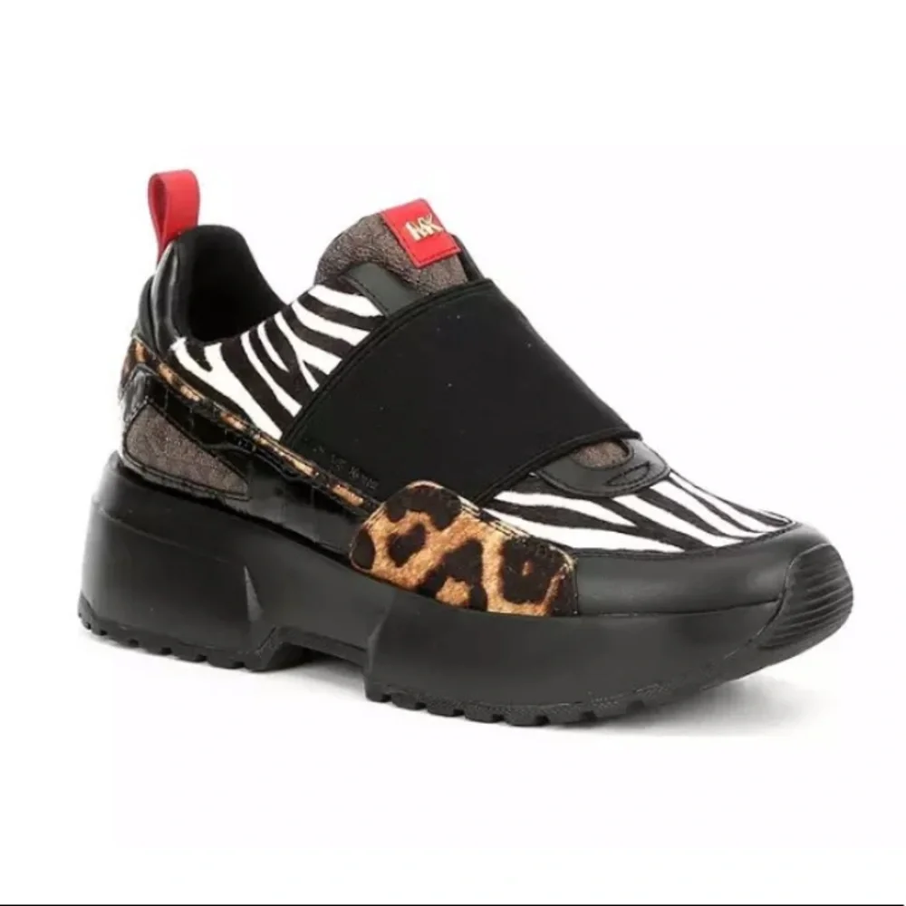 Michael KORS Cosmo Calf Hair Mixed Sneakers New Women’s Size 5 - Picture 7 of 7